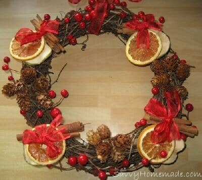 Homemade christmas wreath