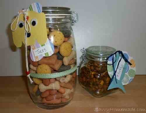 pet treat gift in a jar