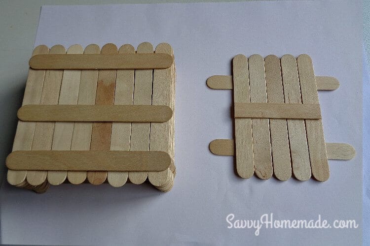 making a popsicle stick box step 5