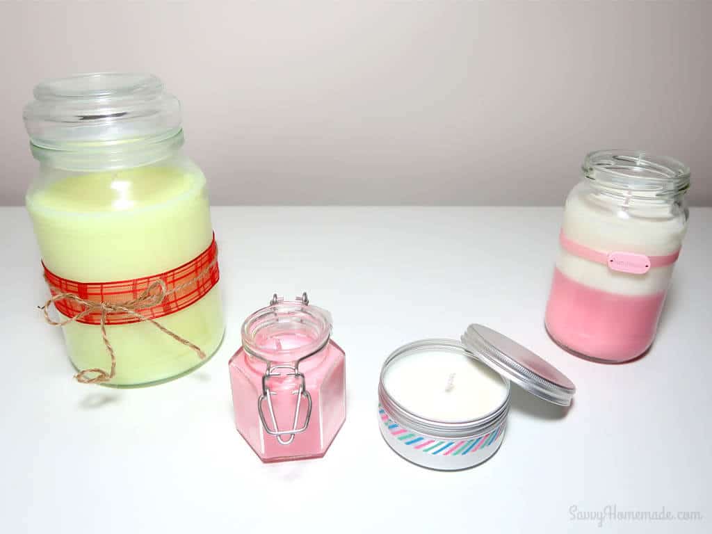 homemade soy candles as gifts