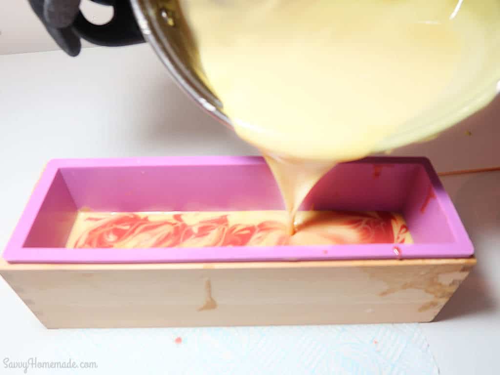 How to swirl cold process soap step 15