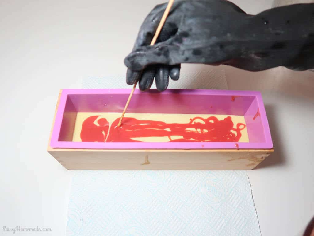 How to swirl cold process soap step 17