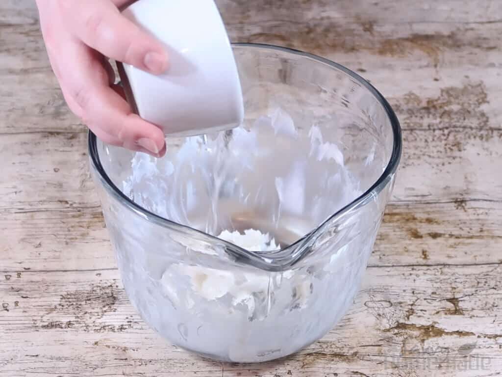 Add the vitamin e oil and the essential oils