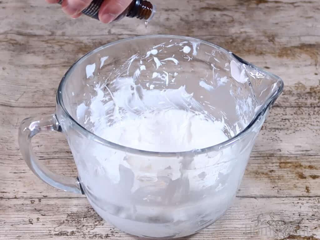 Add the essential oils and give it one final blend