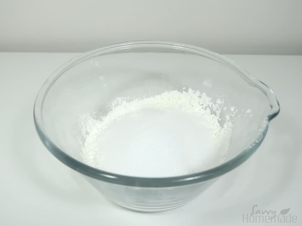 Measure out the rest of the dry ingredients into one bowl