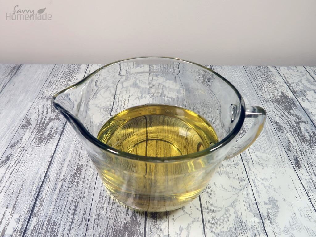 step 4: Measure out your oils and butter into a glass bowl and melt in a microwave