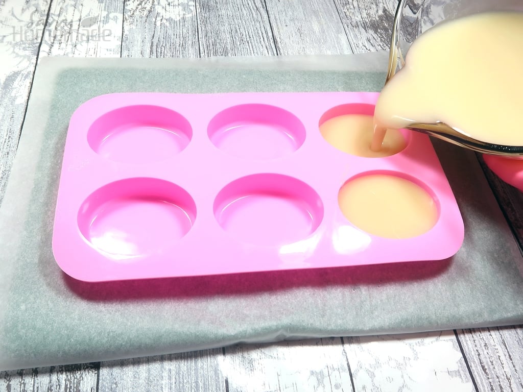 Pour soap batter into your mold