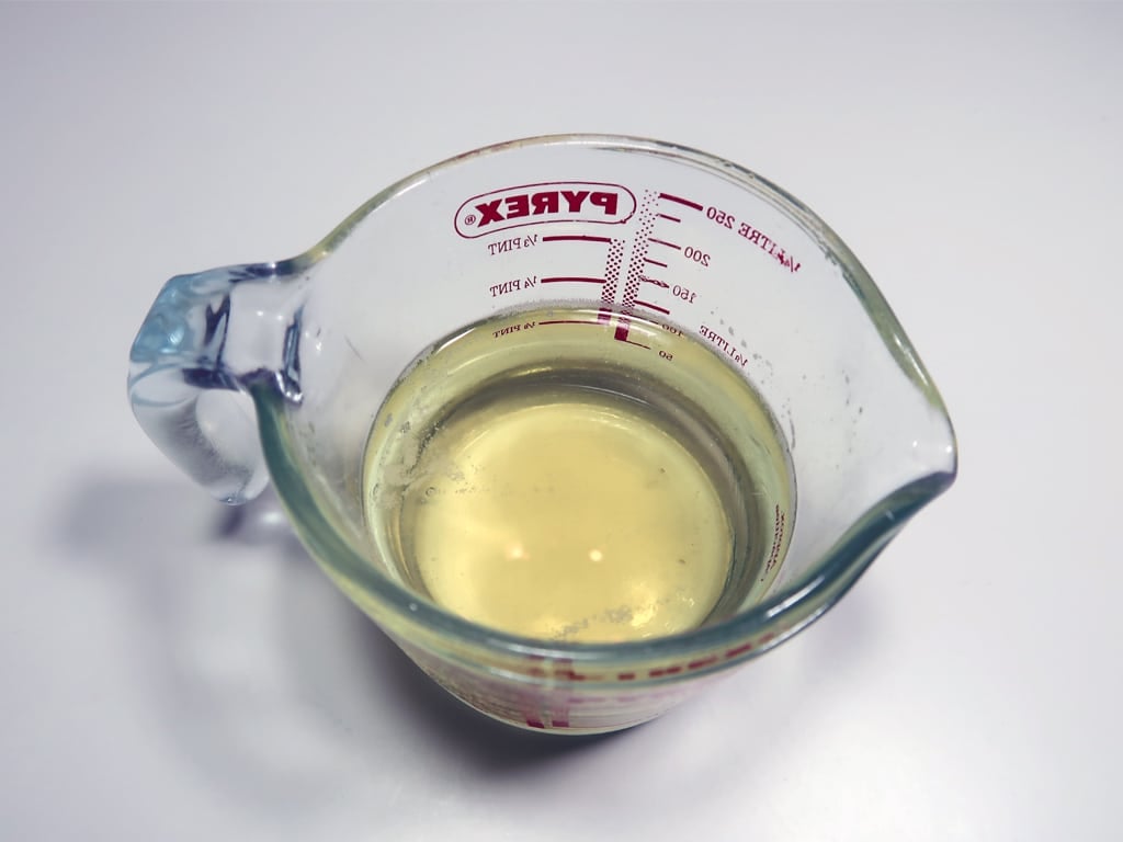 Melt your butter and solid oil.