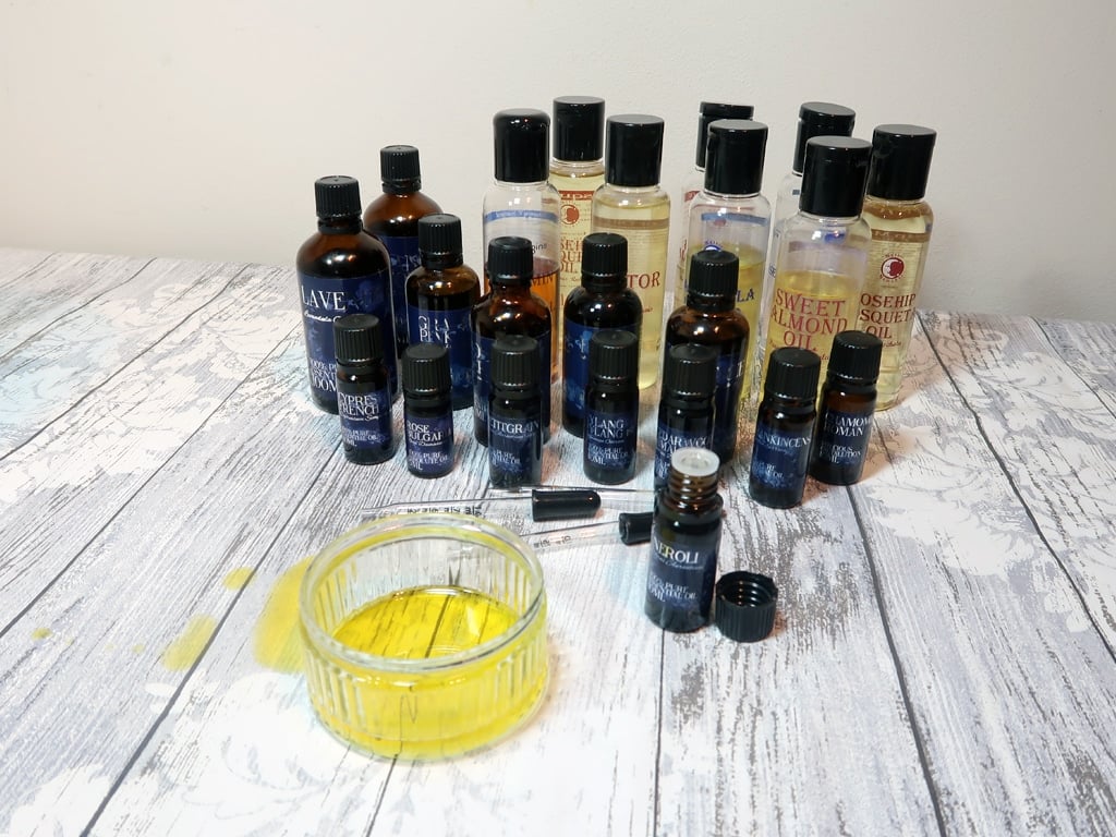 Homemade bath oils are beautiful bath products