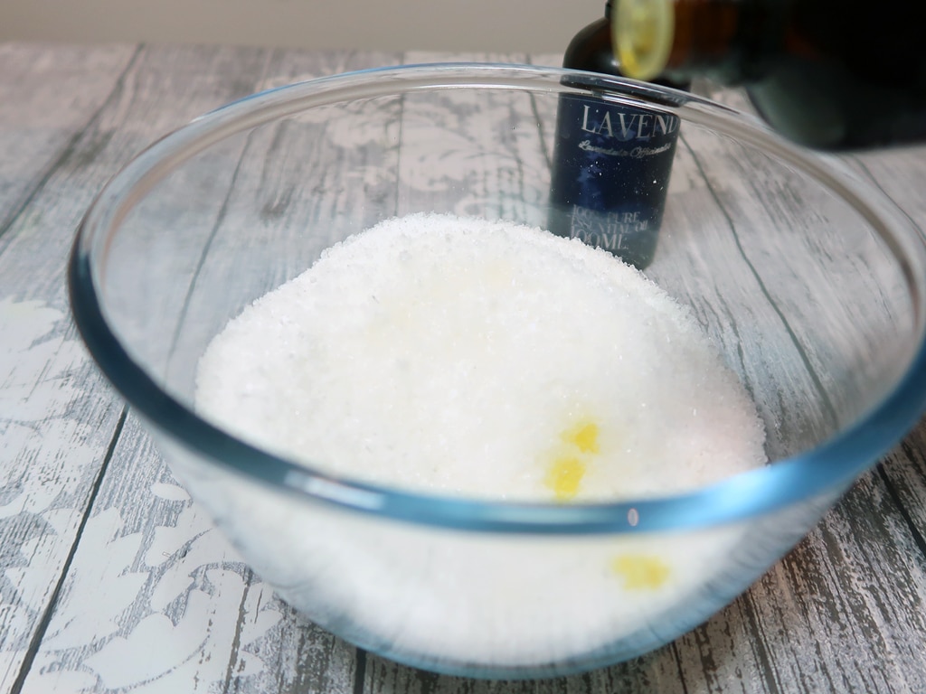 Add essential oils into the salts