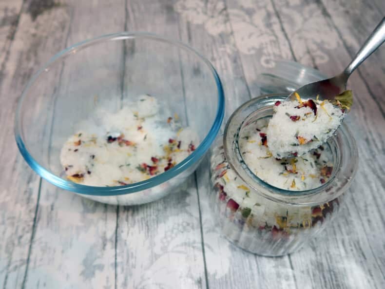 making floral bath salts making floral bath salts