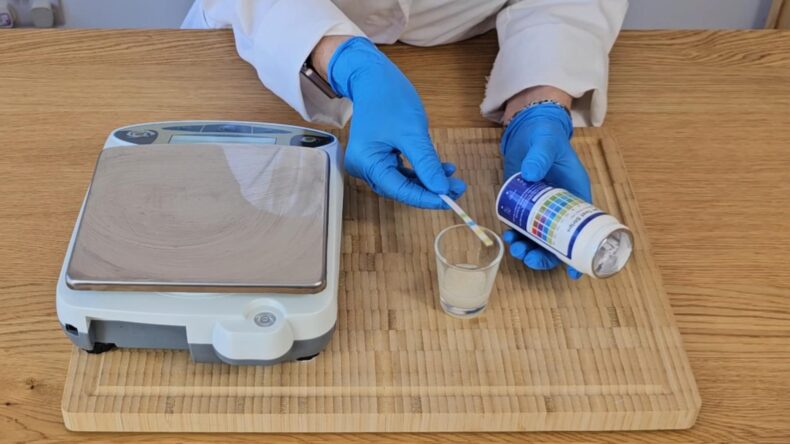Next, we need to ensure that our product is the right PH