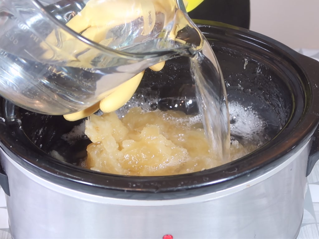 Step 9: Dillute your liquid soap paste
