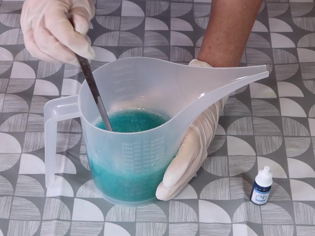 Step 12: You can add essential oils and soap dye if you wish