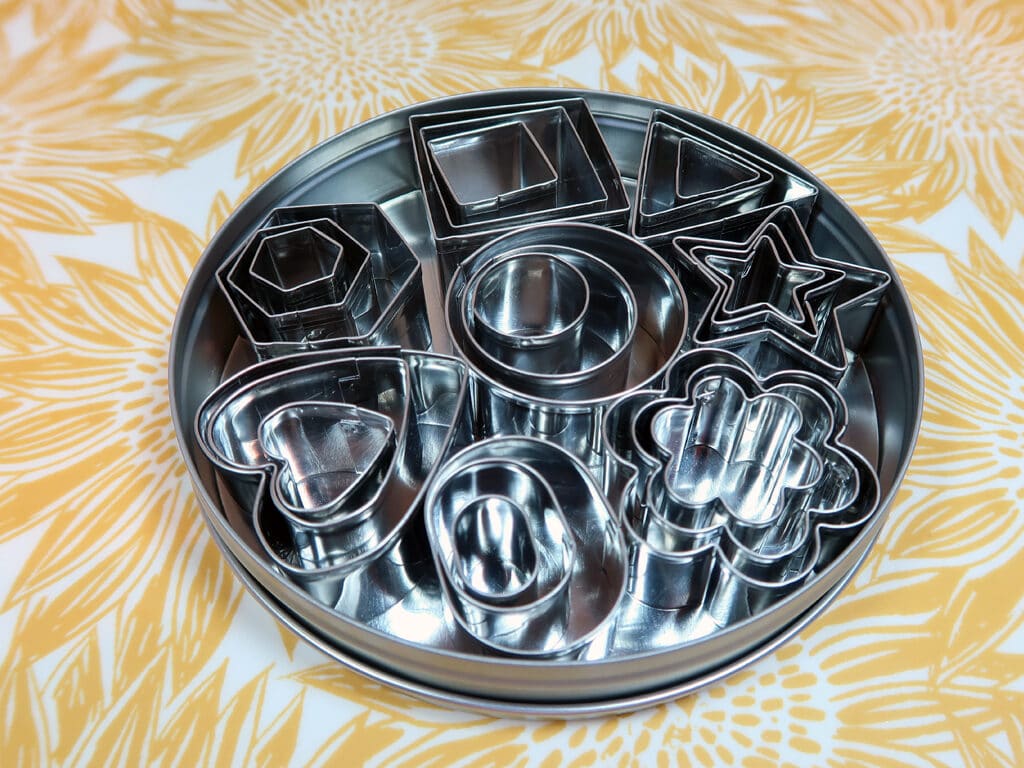 cookie cutters for the beeswax