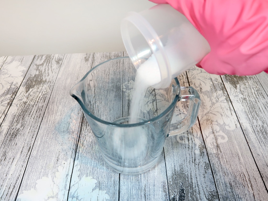 How to make my basic lard soap recipe step 1: Combine the lye with the distilled water