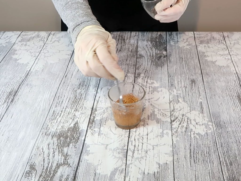 The pigments are added to the oil part