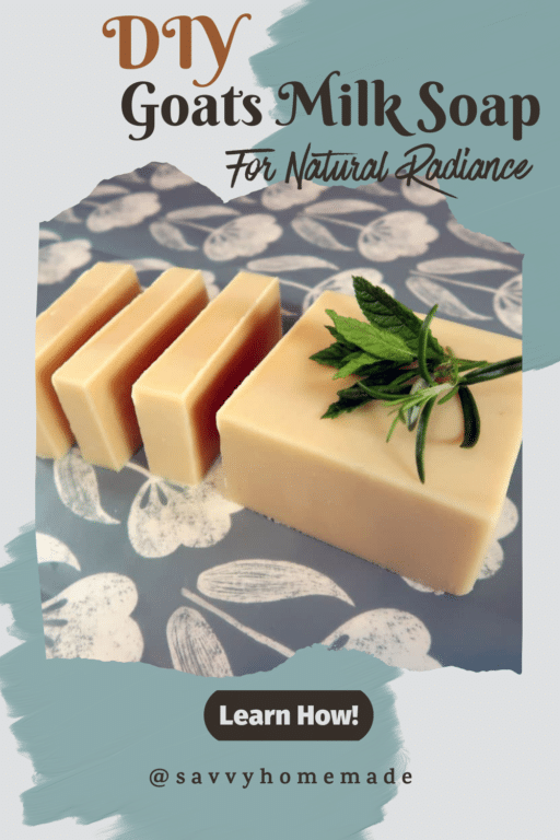goats milk soap recipe pin