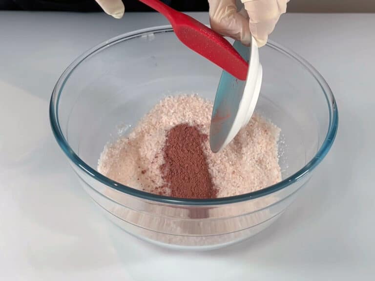 Next, add the Himalayan salt and the clay