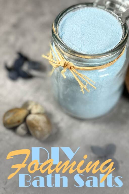 DIY foaming bath salts