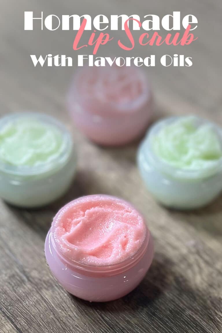 homemade lip scrub with flavored oils