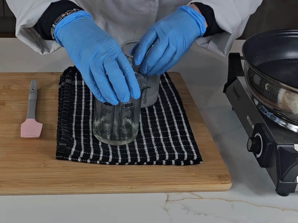 Once heated, remove from the heat