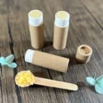 homemade beeswax lip balm