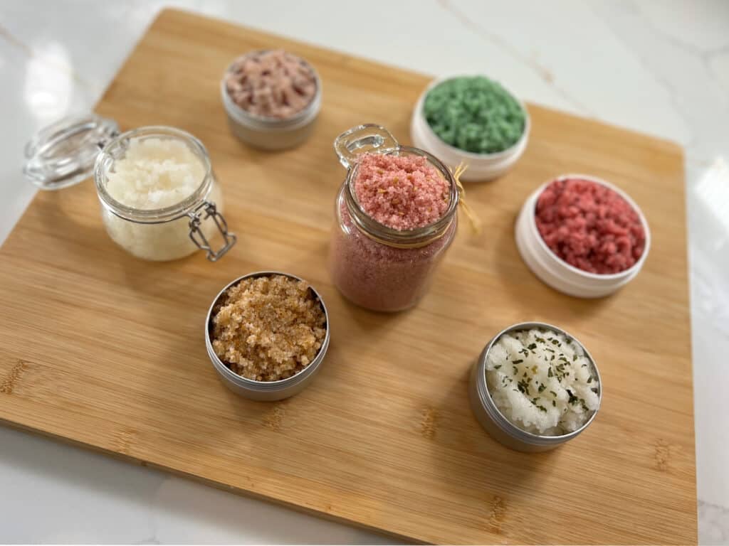 DIY salt scrubs together