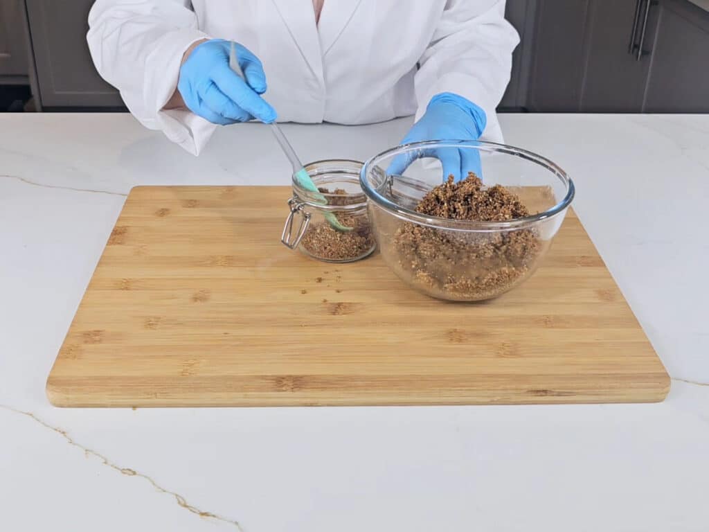 Spoon into a suitable container