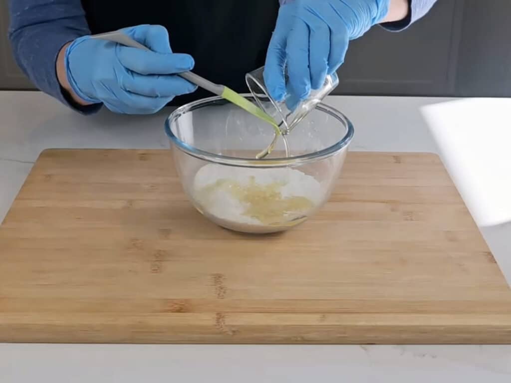 combine our wet and dry ingredients together