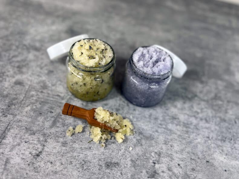 DIY lavender sugar scrubs