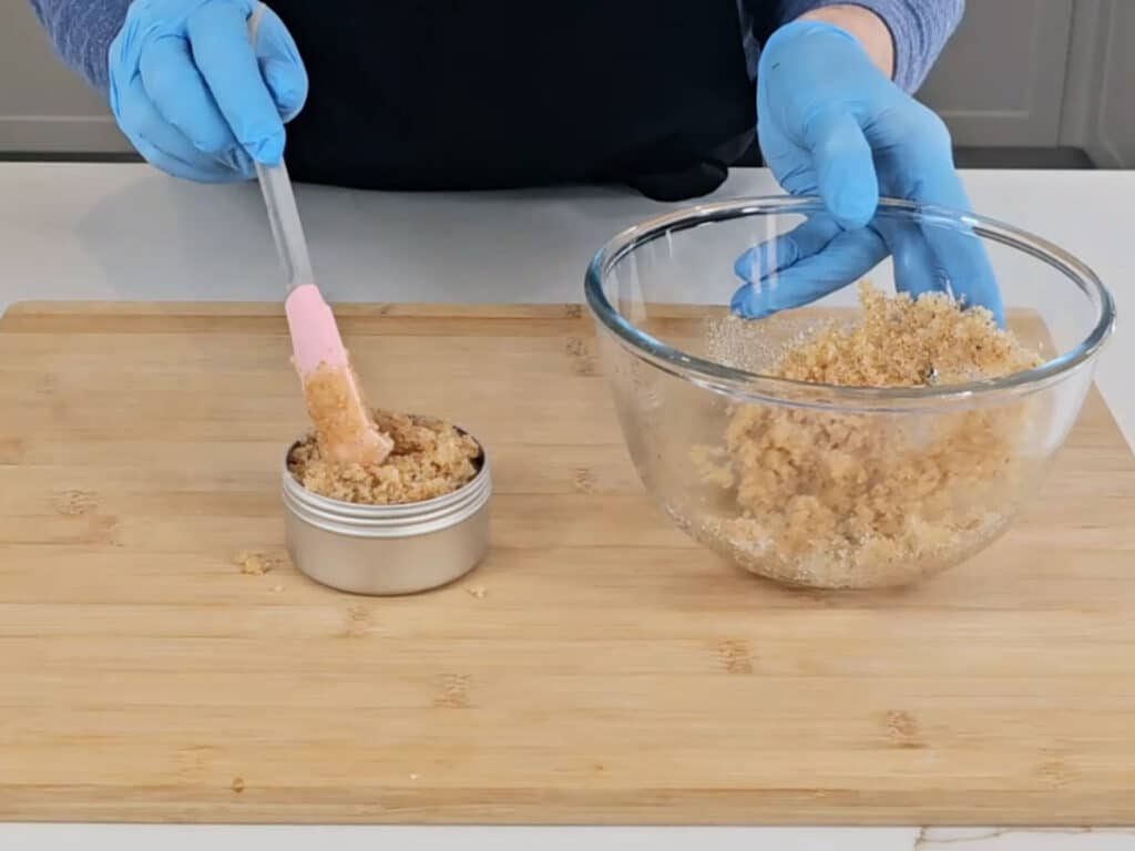 transfer to a clean, suitable container