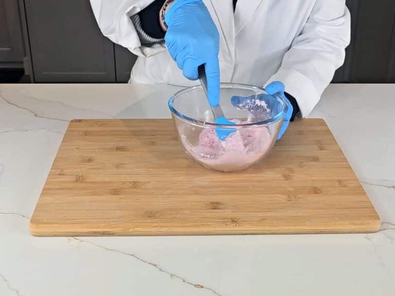 Use the spatula to bring the ingredients together.