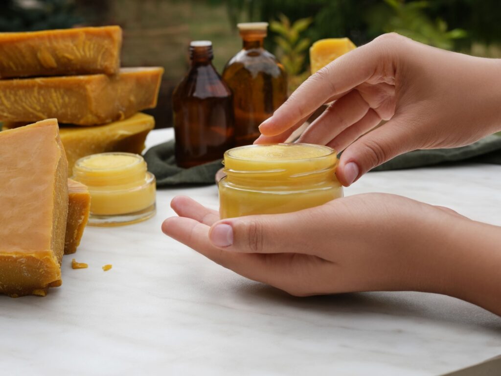 using beeswax