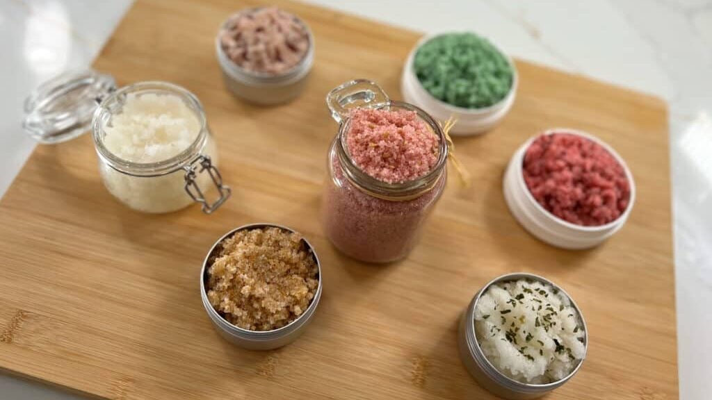 DIY salt scrubs together