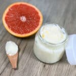 A pot of homemade deep conditioner for damaged hair