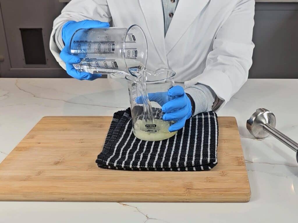 Both of our phases are combined to form an emulsion