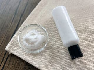 bottle of DIY hair care conditioner