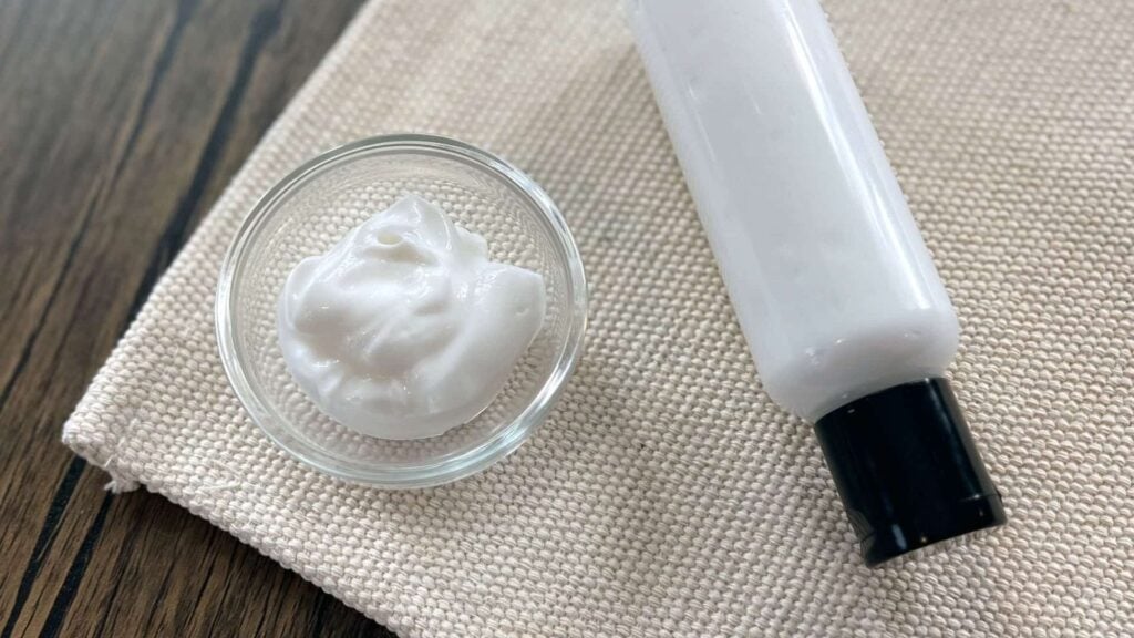bottle of DIY hair care conditioner
