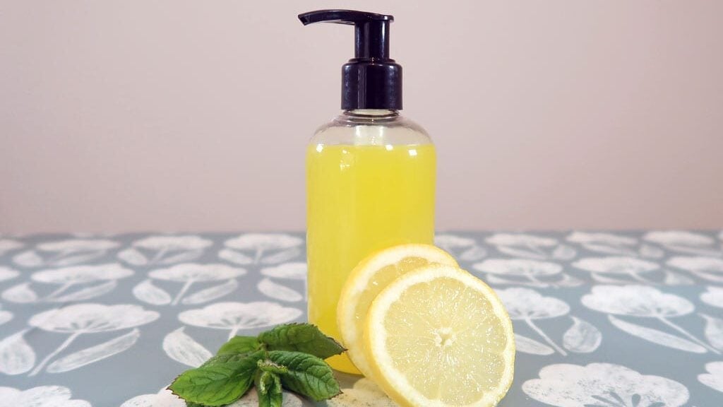liquid hand soap with lemon