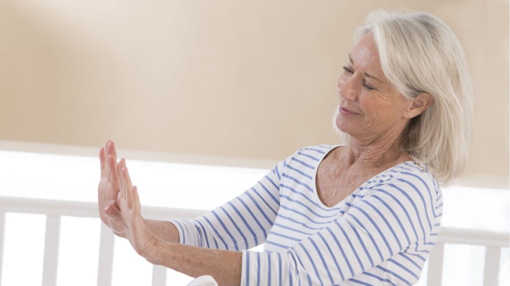 mature women with beautiful finger nails