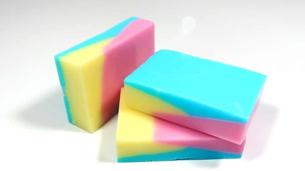 Three colored melt and pour soap recipe