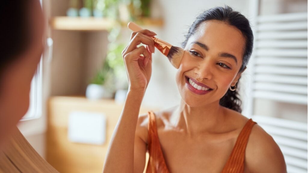 using powder foundation