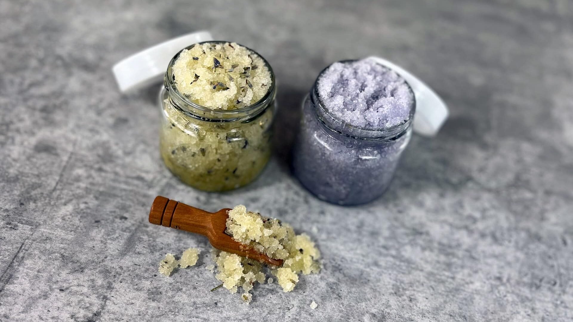DIY lavender sugar scrubs