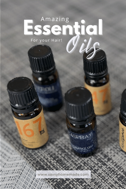 essential oils for hair pin