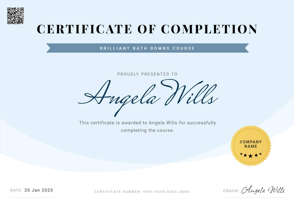 certbathb certificate for bath bomb course