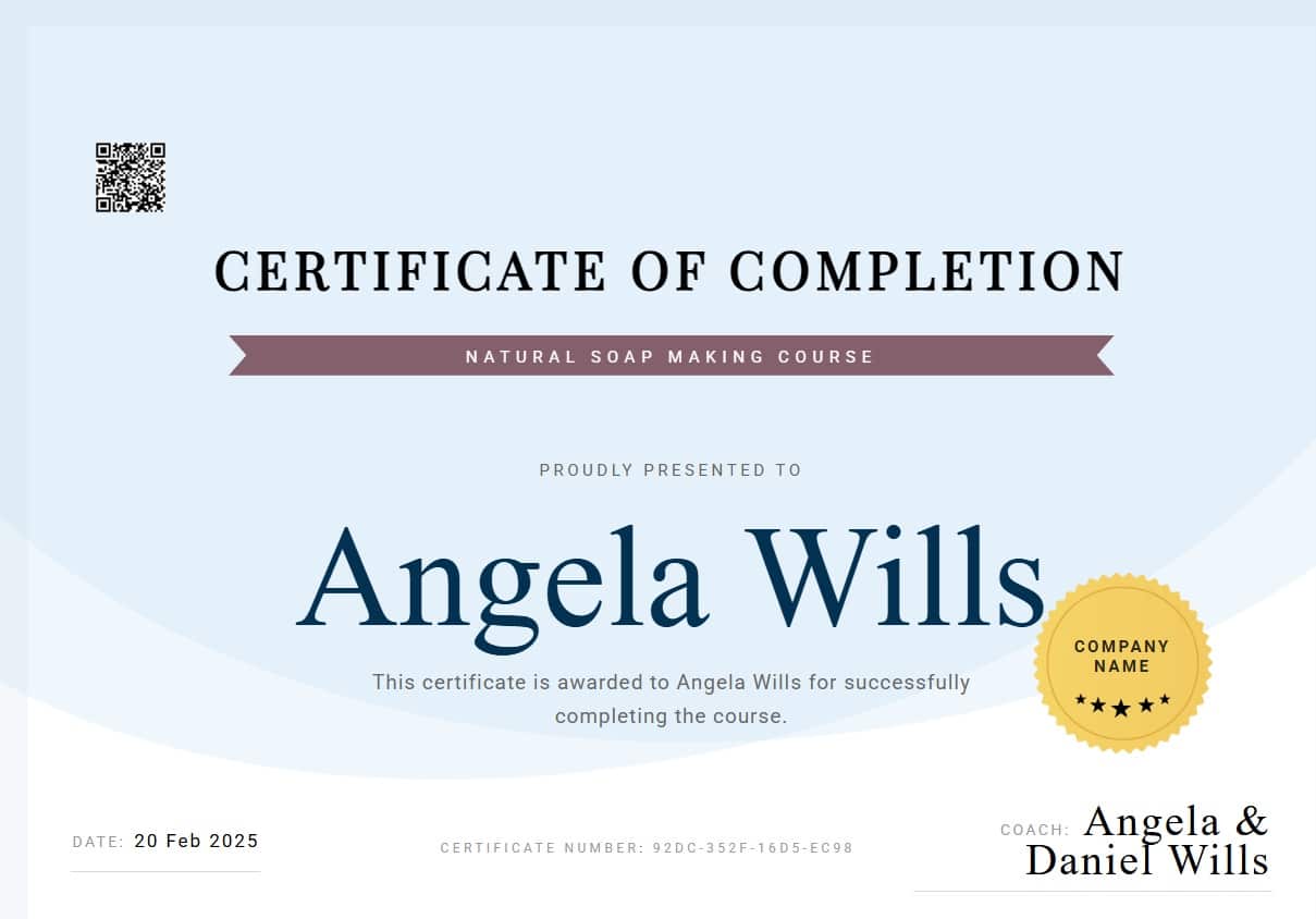 natural soap making course certificate natural soap making course certificate