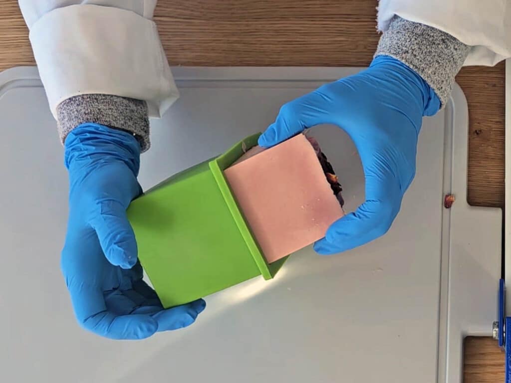 The soap is released from the mold