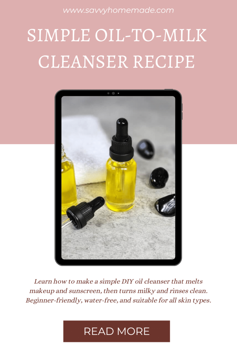 DIY oil cleanser pin