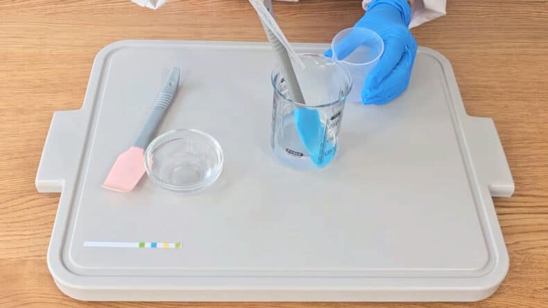 If the pH is too high, add a couple of drops of a 10% citric acid solution